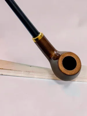 smokygrotto Churchwarden Pipe Pearwood Handmade Long Stem 8.5 Inch
