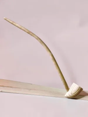 smokygrotto White Wizard Churchwarden Pipe Ash Wood 16-Inch